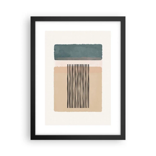 Affisch i svart ram - Allt väl - 30x40 cm