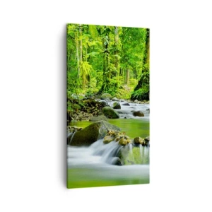 Canvastavla - Bild på duk - Simma i grönskans hav - 45x80 cm