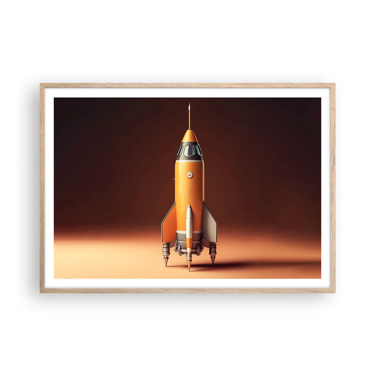 Affisch i ram av ljusek - Det börjar med en dröm - 100x70 cm