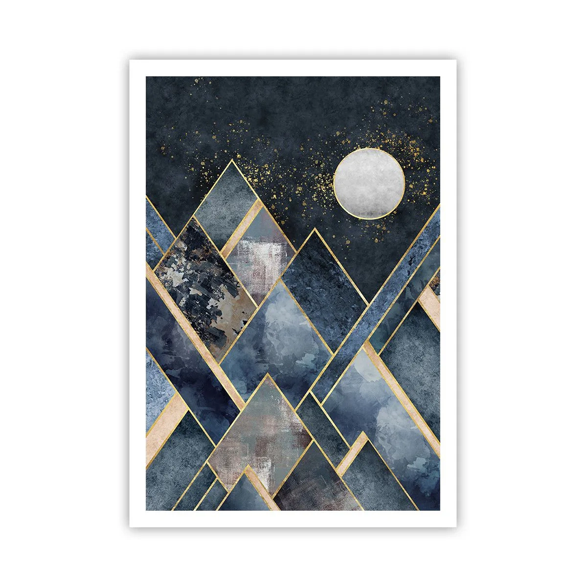 Affisch - Geometriskt landskap - 70x100 cm