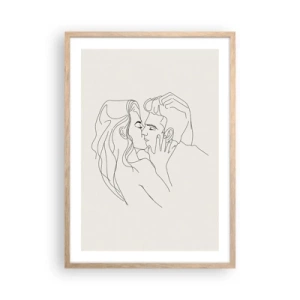 Affisch i ram av ljusek - I kärlekens famn - 50x70 cm