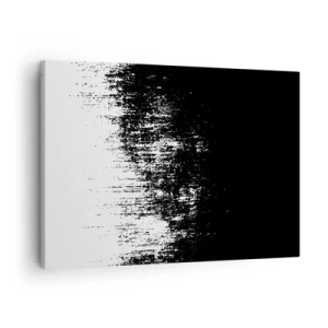 Canvastavla - Bild på duk - Minimalistisk abstraktion i svartvitt - 70x50cm - Och vinnare är... - Modern väggdekoration för vardagsrum och sovrum ARTTOR