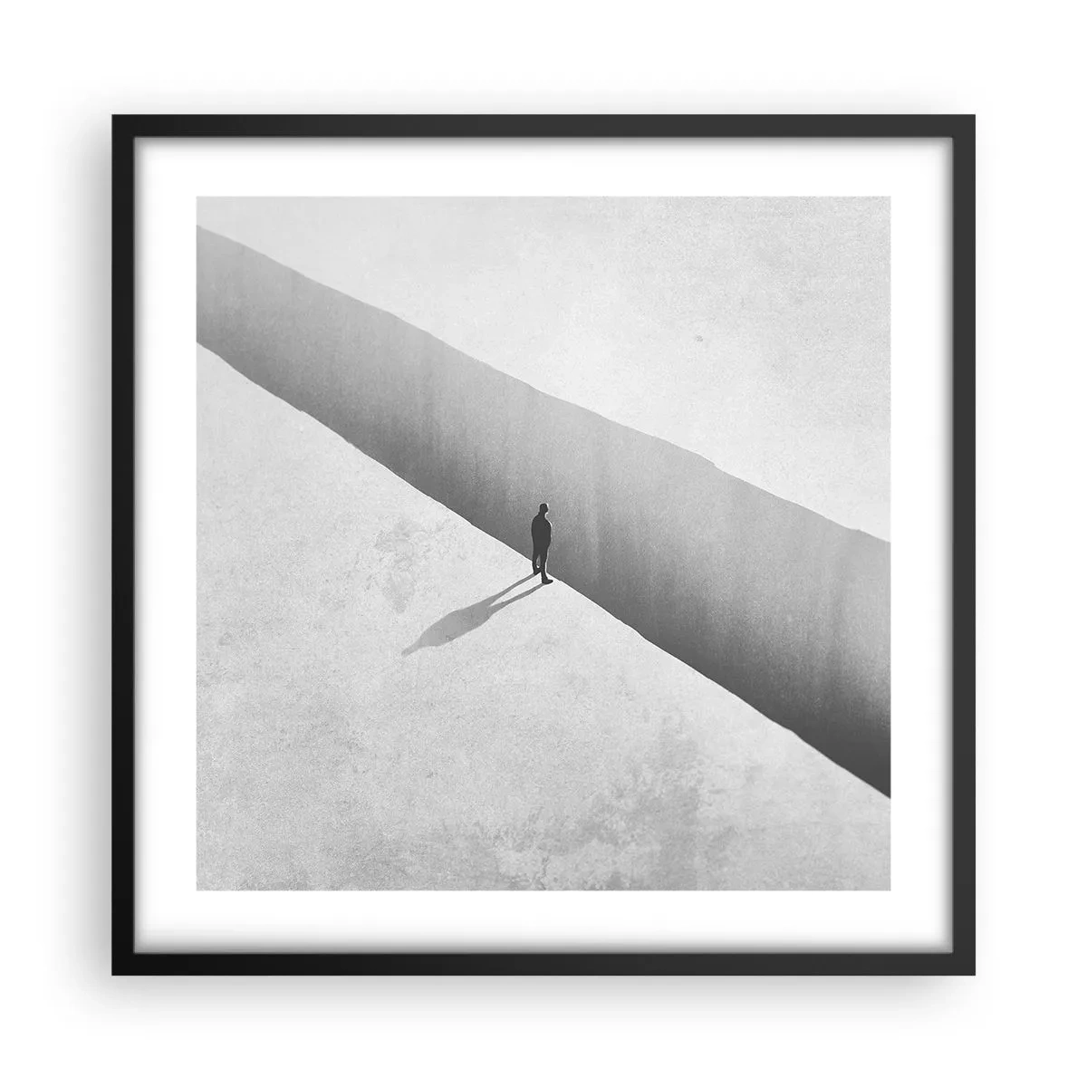 Affisch i svart ram - Tydligt mål - 50x50 cm