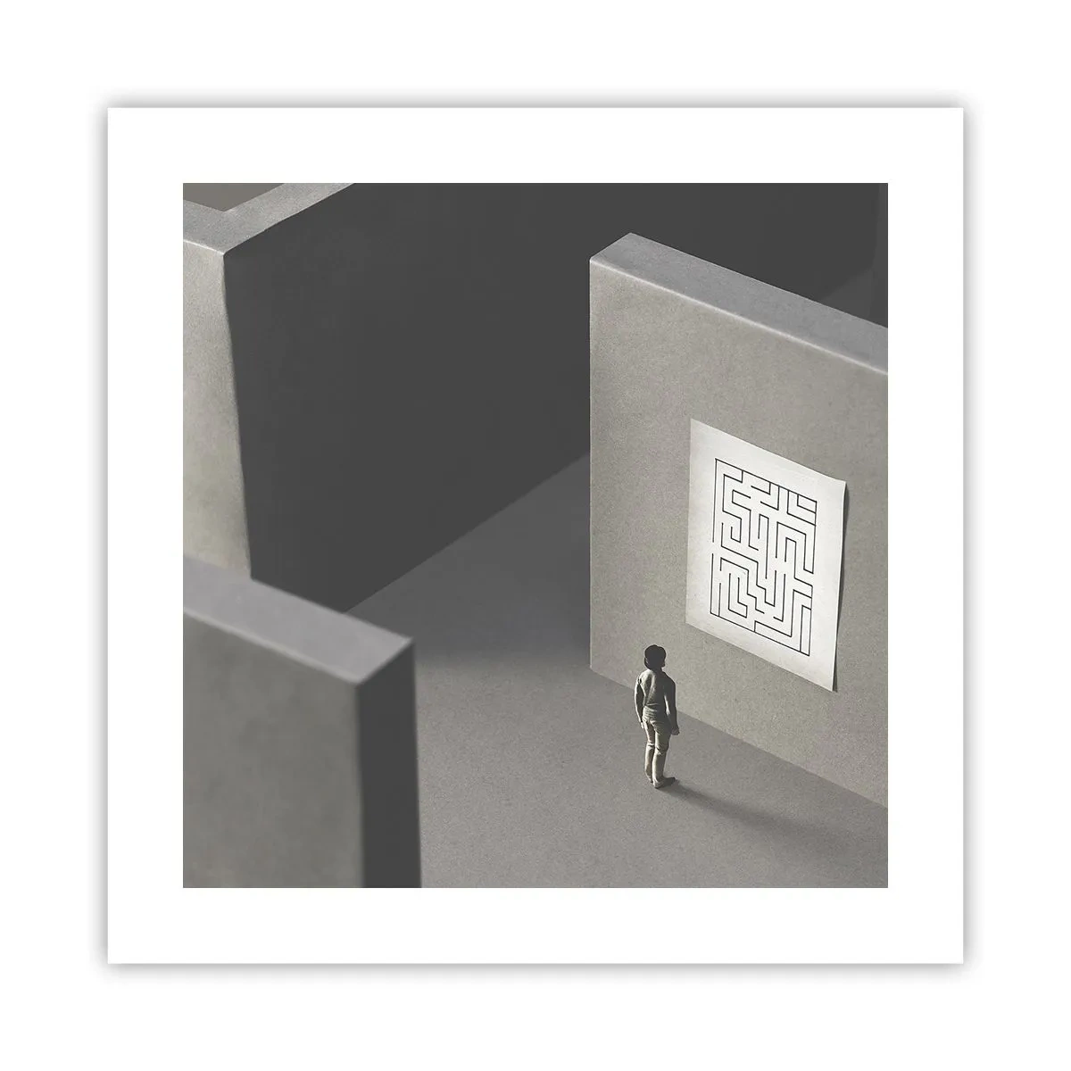 Affisch - Men var är jag? - 40x40 cm