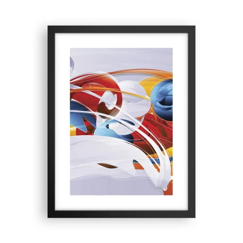 Affisch i svart ram - Elementens dans - 30x40 cm