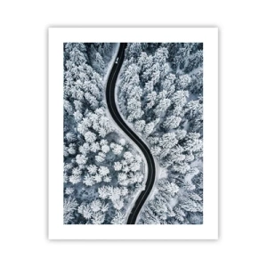 Affisch - Genom vinterskogen - 40x50 cm