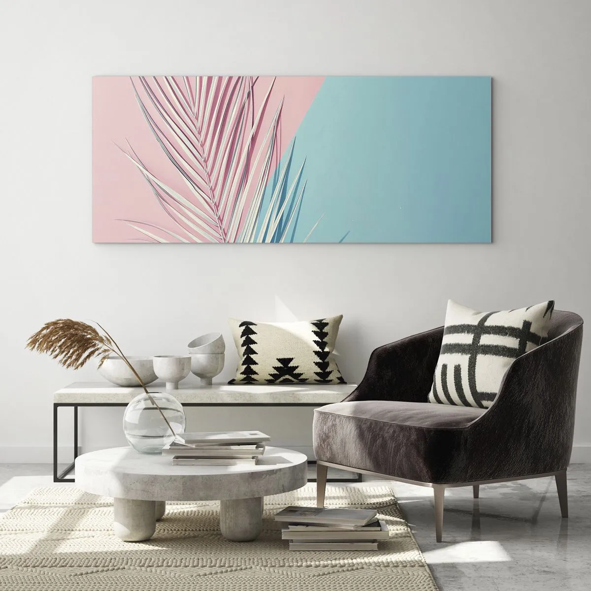 Glastavla - Bild på glas - Tropisk impression - 100x40 cm