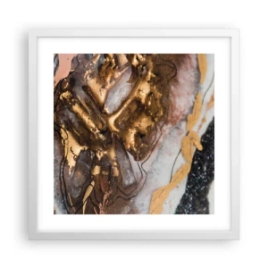 Affisch i vit ram - Jordens element - 40x40 cm