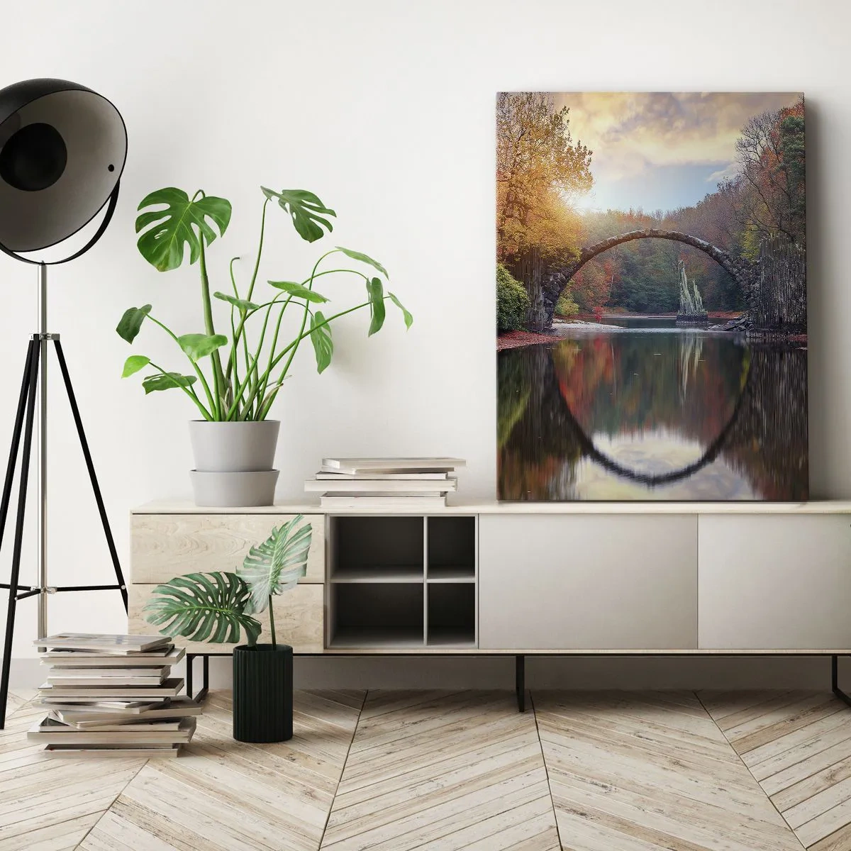 Canvastavla - Bild på duk - På andra sidan av spegeln - 80x120 cm