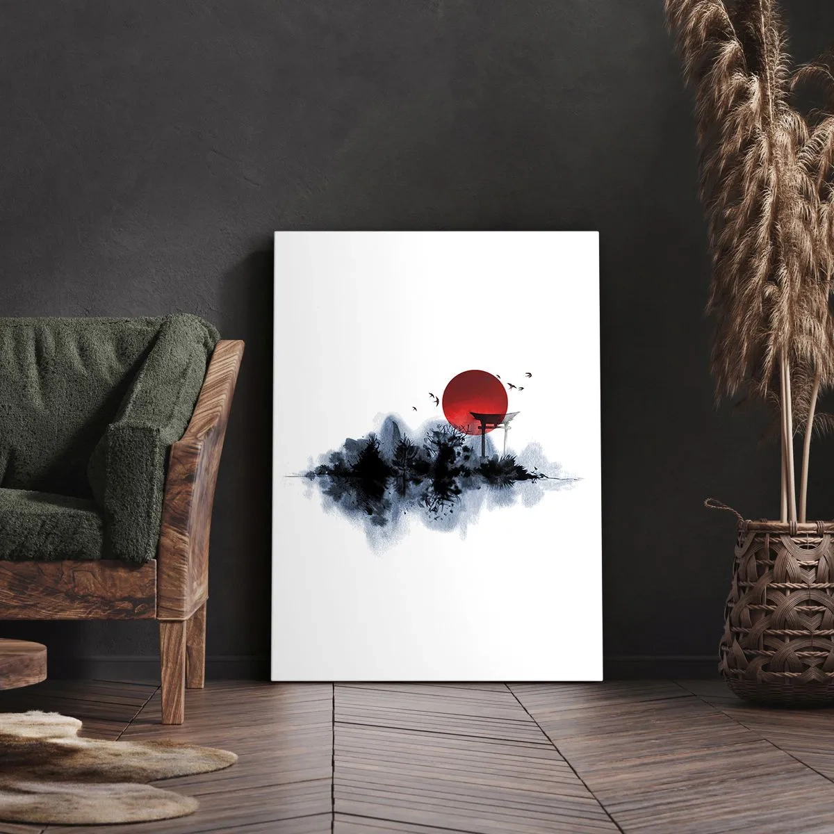 Canvastavla - Bild på duk - Japansk utsikt - 80x120 cm