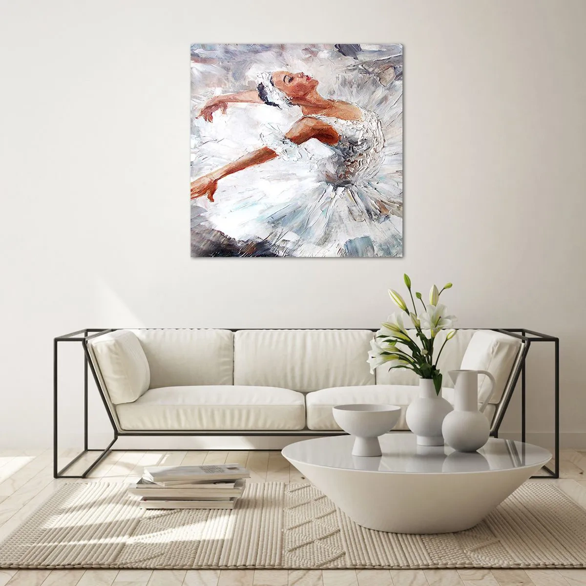 Glastavla - Bild på glas - Fin och lätt som tyll - 70x70 cm