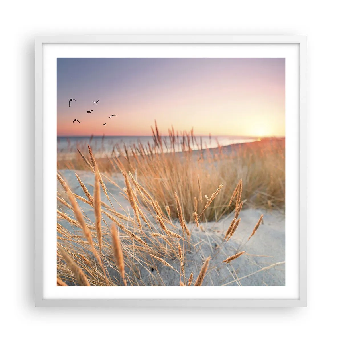 Affisch i vit ram - Östersjövaggvisa - 60x60 cm