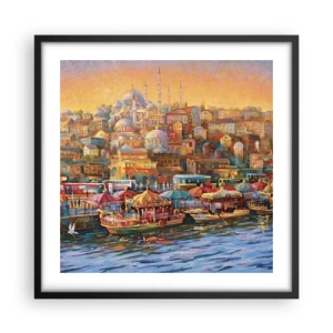 Affisch i svart ram - Istanbul-berättelse - 50x50 cm