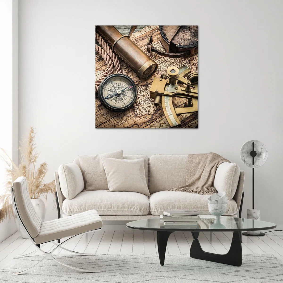 Glastavla - Bild på glas - Sätt ut kursen - 60x60 cm