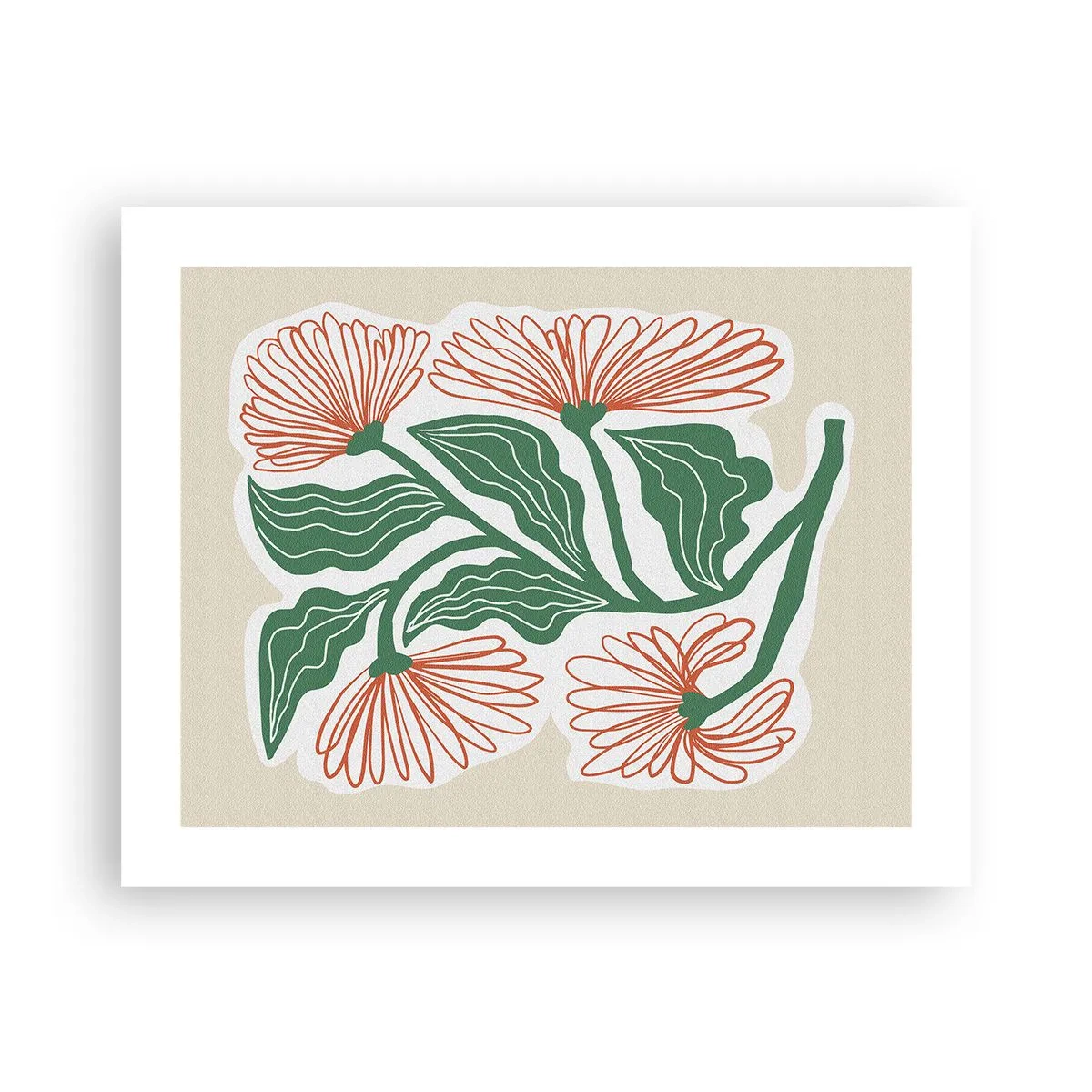 Affisch - Folkligt och modernt - 50x40 cm