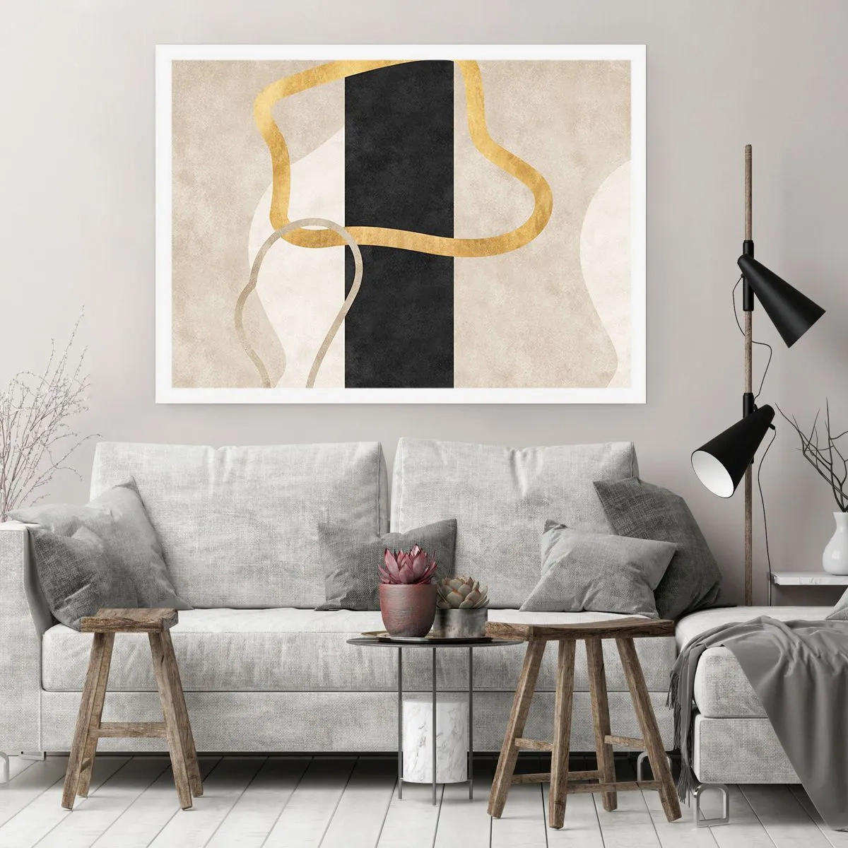 Affisch - Slingrande former - 100x70 cm
