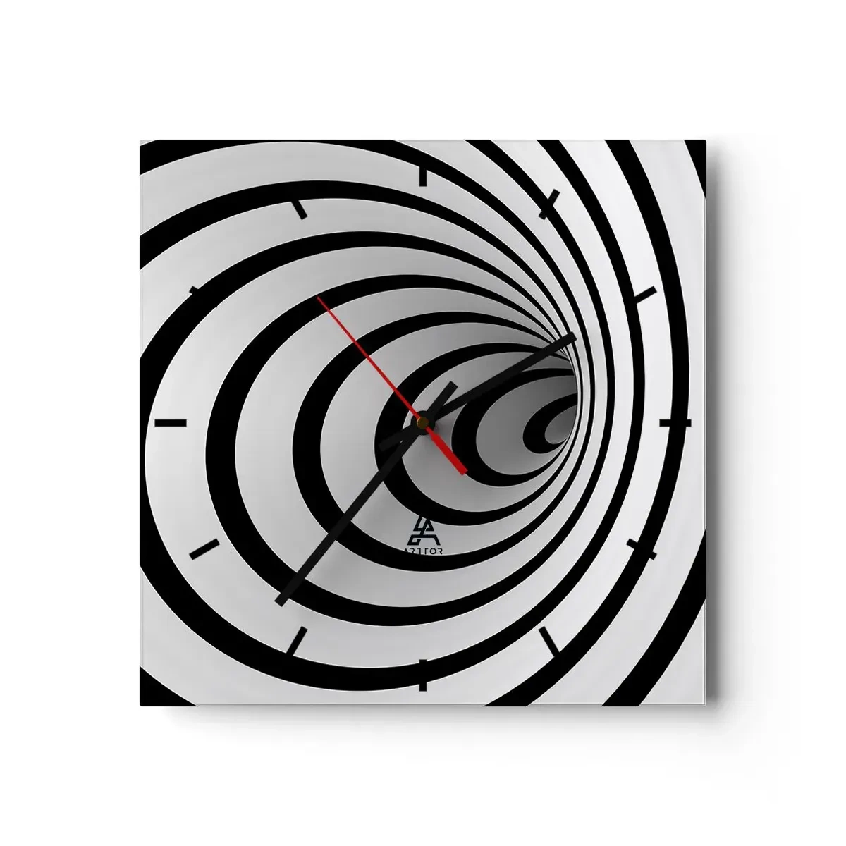 Väggklocka - Klocka på glas - Kan du inte motstå? - 40x40 cm