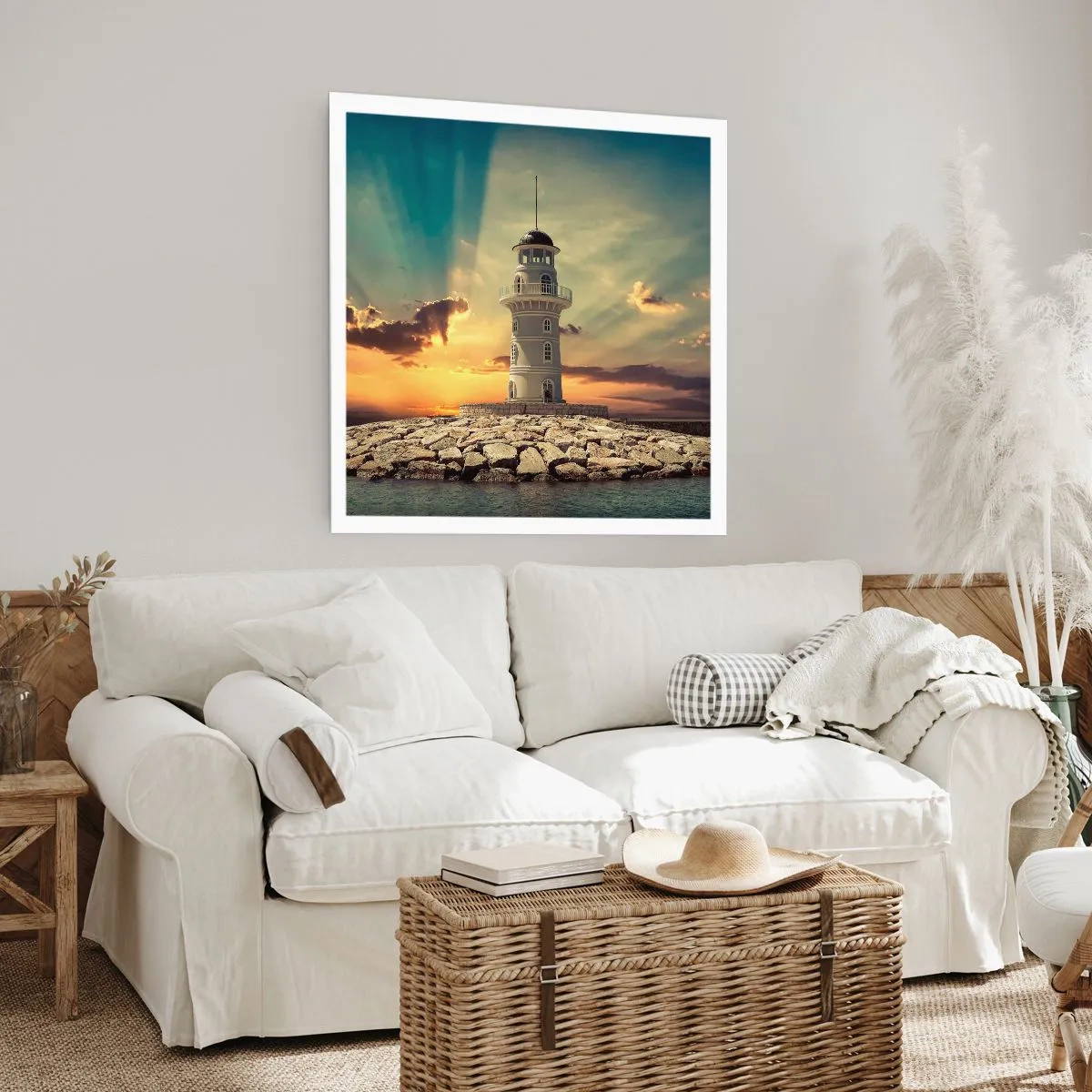 Affisch - Ljus - Godhet - Skönhet - 40x40 cm