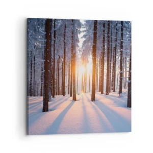 Canvastavla - Bild på duk - Tydligt svart på vitt - 70x70 cm