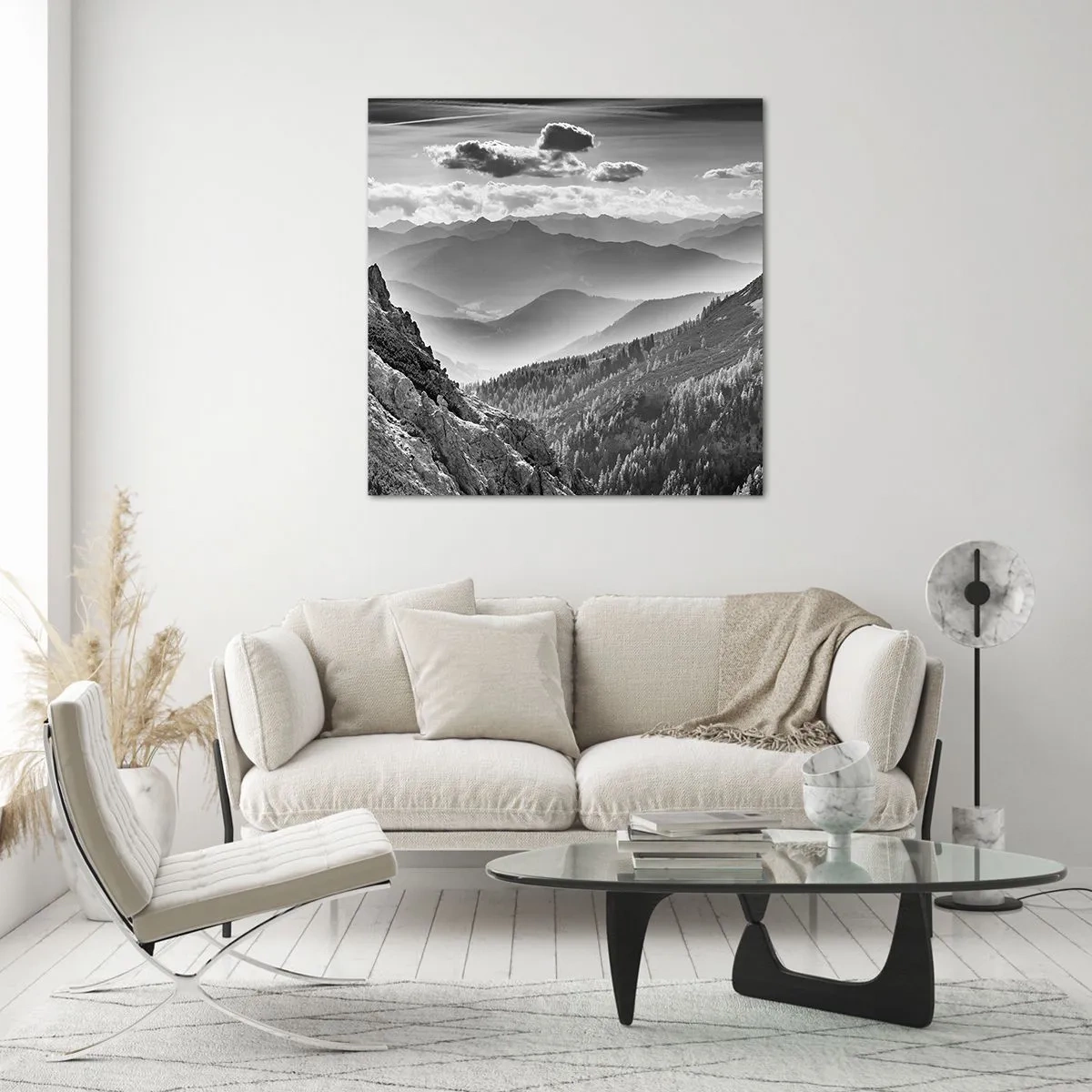 Glastavla - Bild på glas - Ända fram till horisonten - 40x40 cm