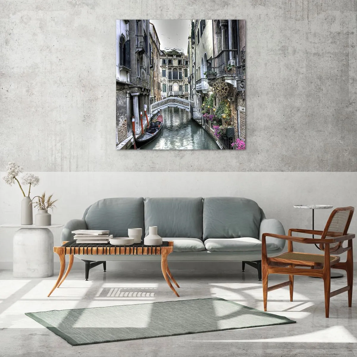 Glastavla - Bild på glas - Tyst begrundan sedan några sekel - 30x30 cm