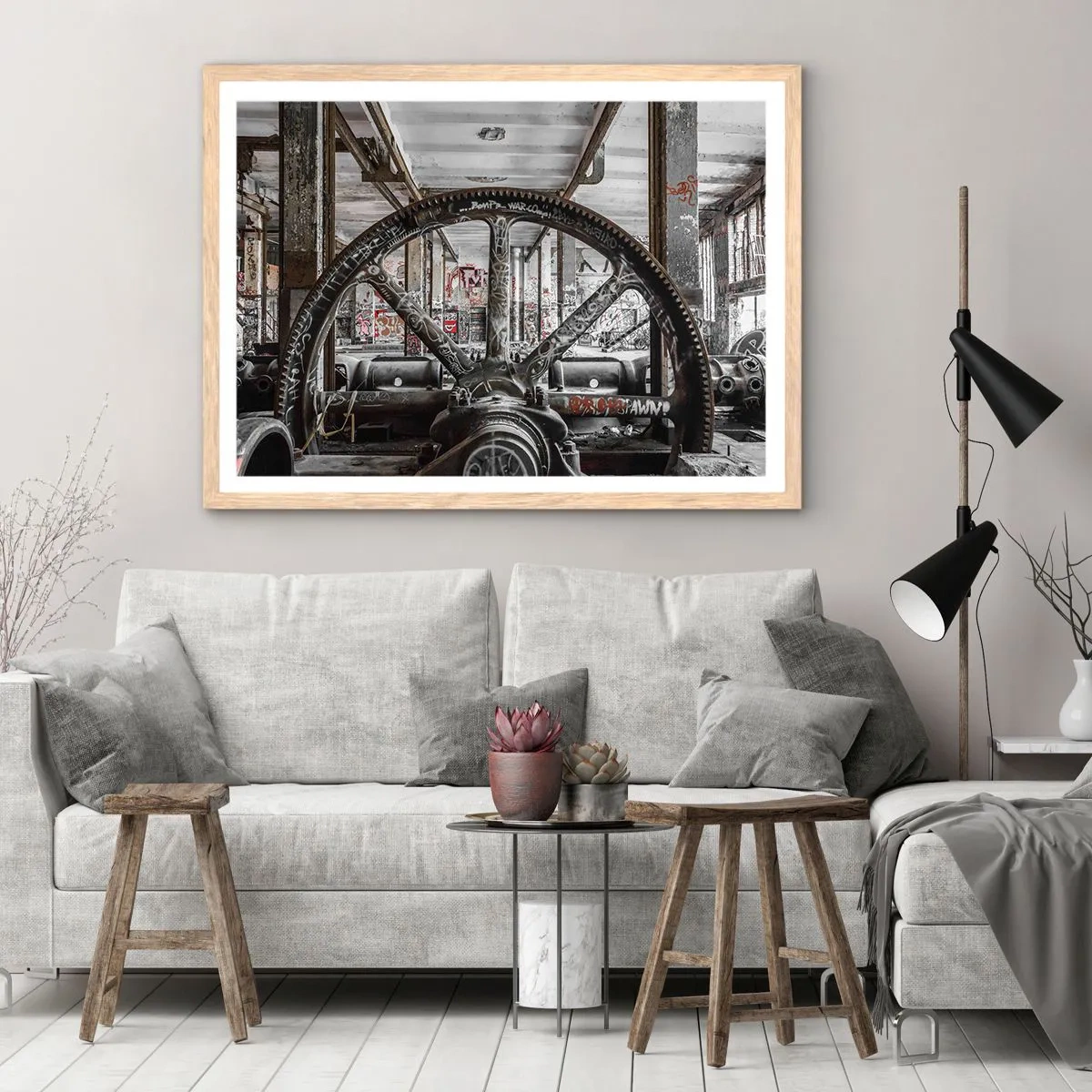 Affisch i ram av ljusek - Fabrikens hemliga liv - 91x61 cm