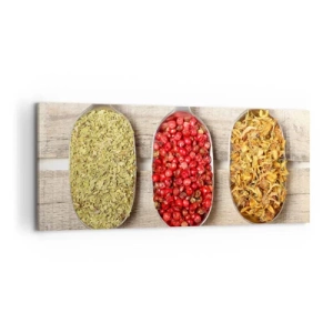 Canvastavla - Bild på duk - Köksmagi - 120x50 cm