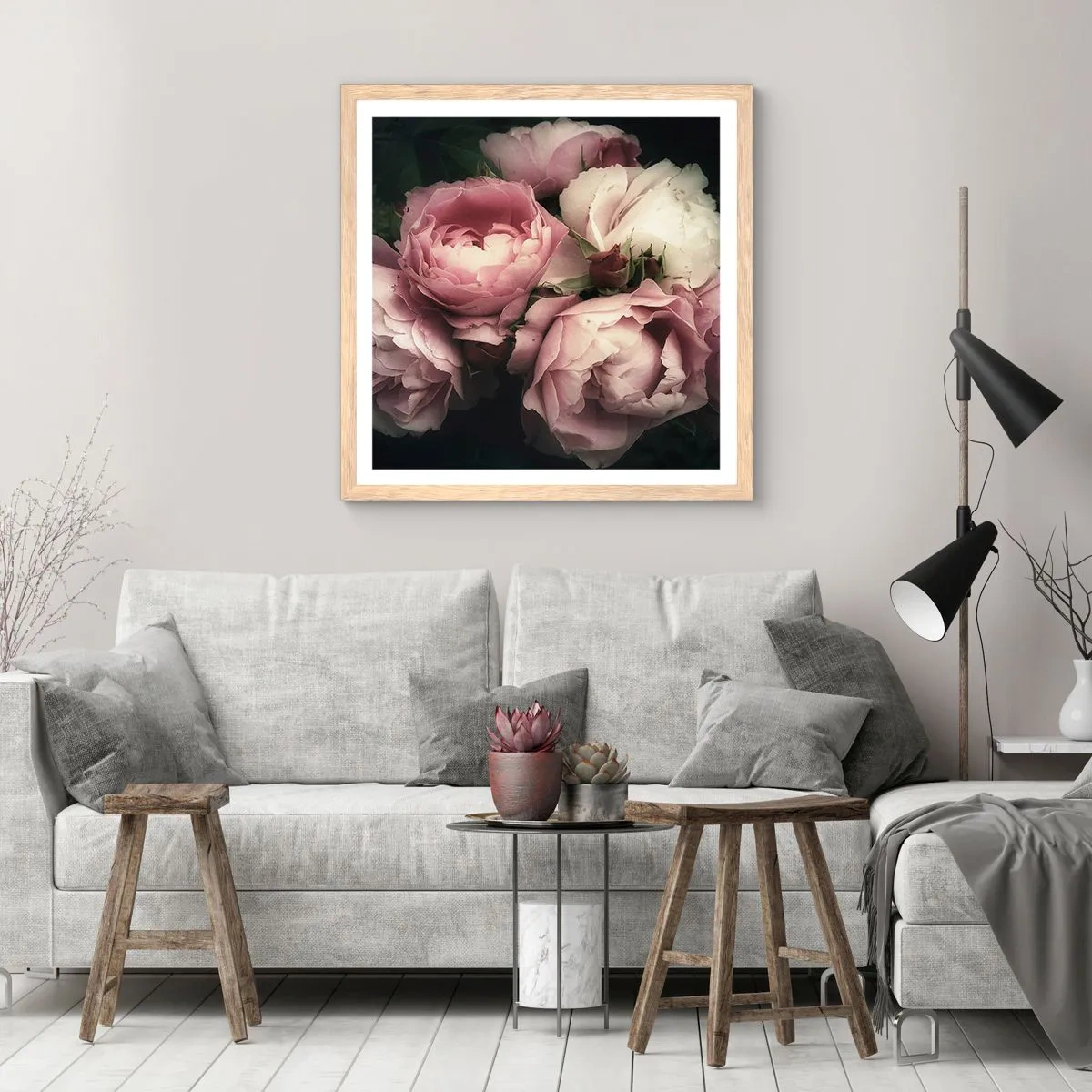 Affisch i ram av ljusek - Belle epoque charm - 30x30 cm