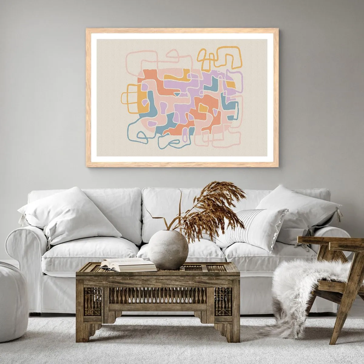 Affisch i ram av ljusek - Labyrint - ett glädjefyllt äventyr - 91x61 cm