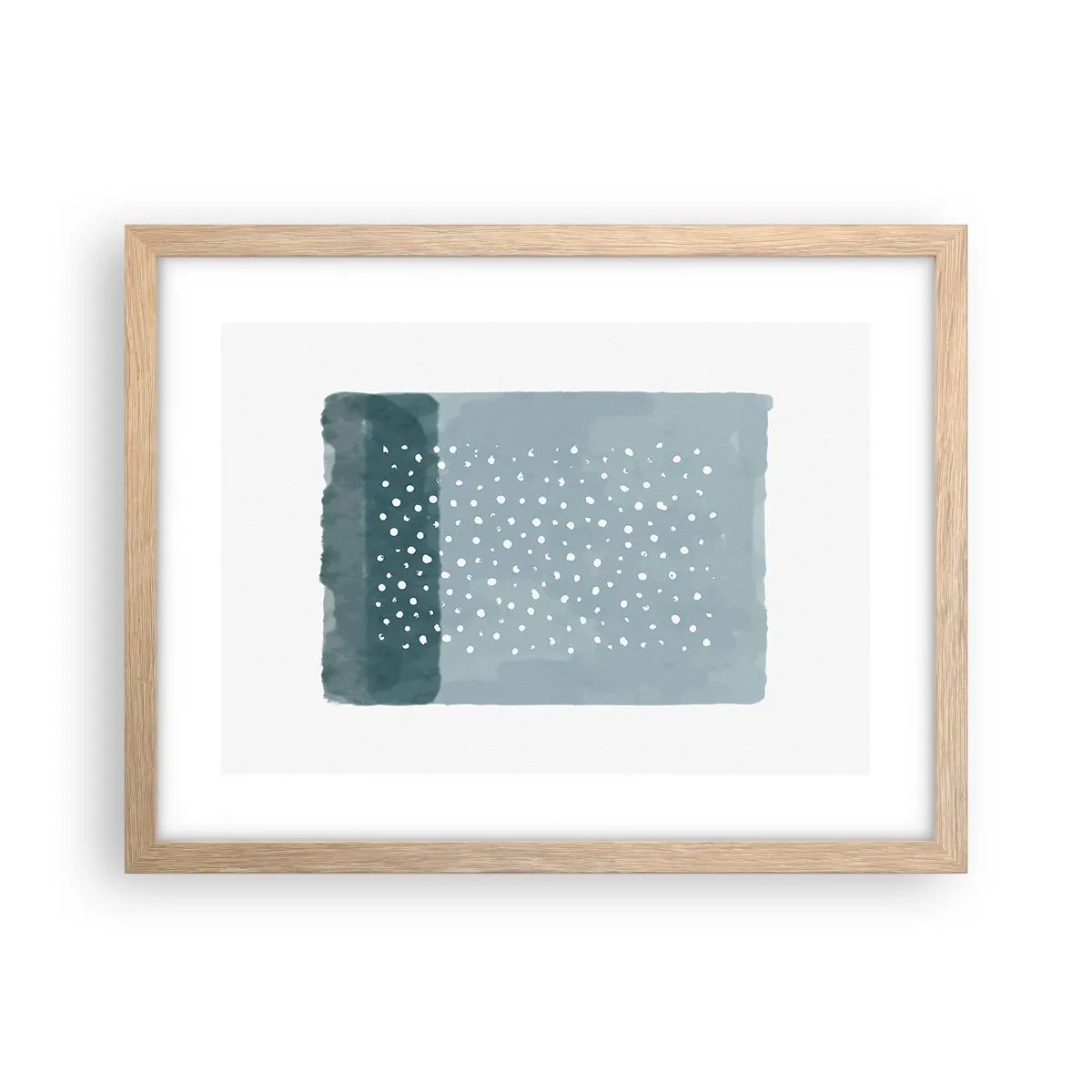 Affisch i ram av ljusek - Uppstådda ur det blåa - 40x30 cm