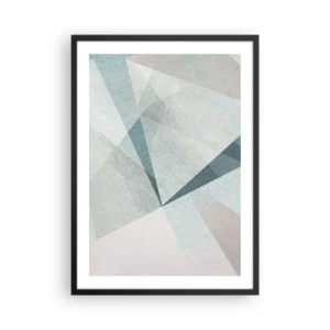 Affisch i svart ram - Geometriska former i pastellfärger - 50x70cm - Lugnt trots dynamiskt - Modern väggdekoration för vardagsrum och sovrum ARTTOR