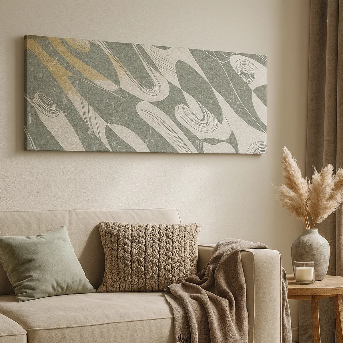 Canvastavla - Bild på duk - Rytmisk abstraktion - 30x30 cm