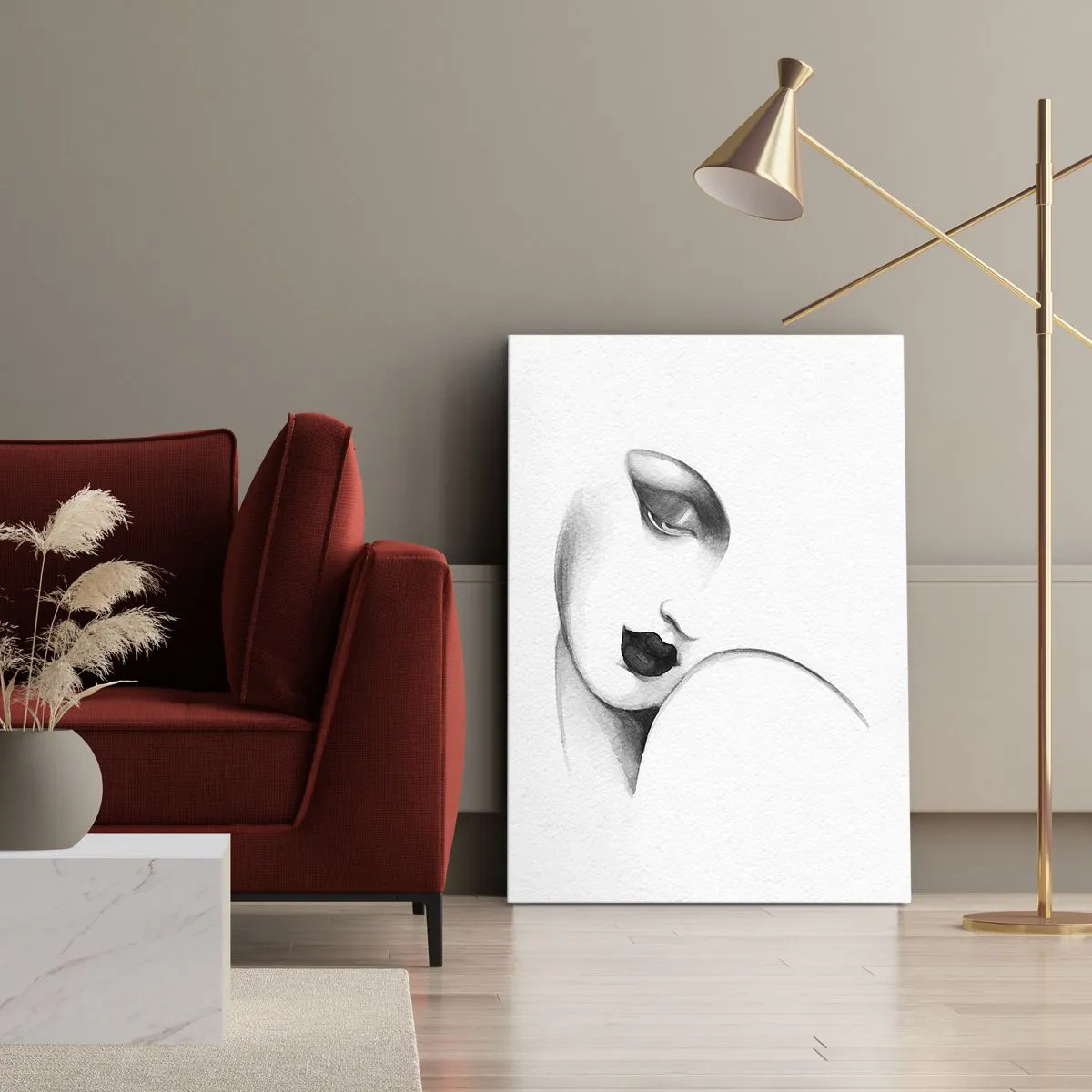 Canvastavla - Bild på duk - I Łempickas stil - 50x70 cm