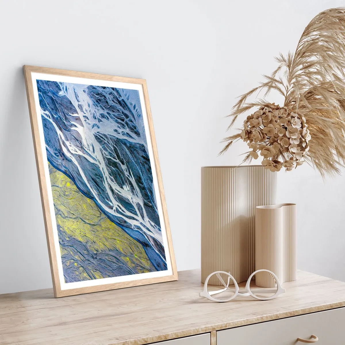 Affisch i ram av ljusek - Naturens grottmålningar - 61x91 cm