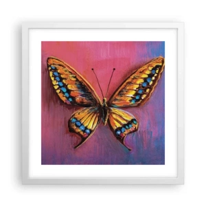 Affisch i vit ram - Naturens klenoder - 40x40 cm
