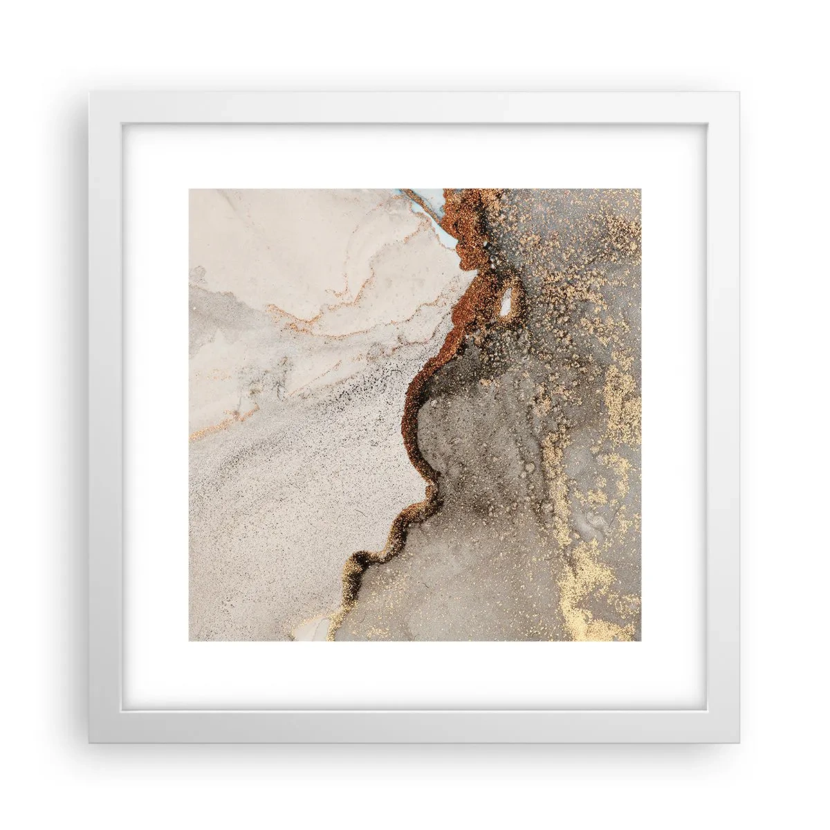 Affisch i vit ram - På färgernas gräns - 30x30 cm