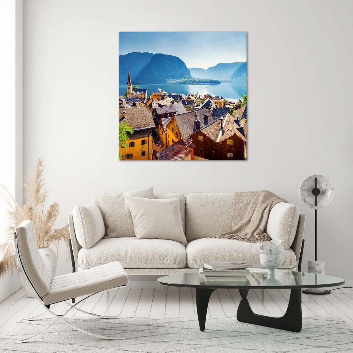 Glastavla - Bild på glas - Mera pittoreskt blir det inte - 50x50 cm