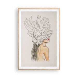 Affisch i ram av ljusek - Krönt skönhet - 61x91 cm