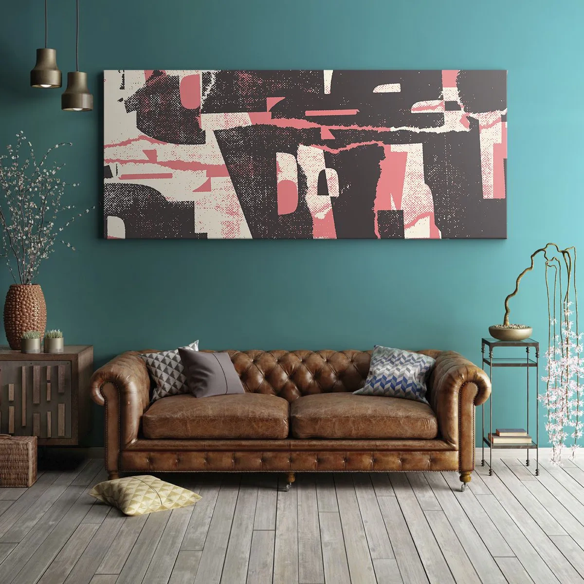 Canvastavla - Bild på duk - Allt liv och rörelse - 120x50 cm
