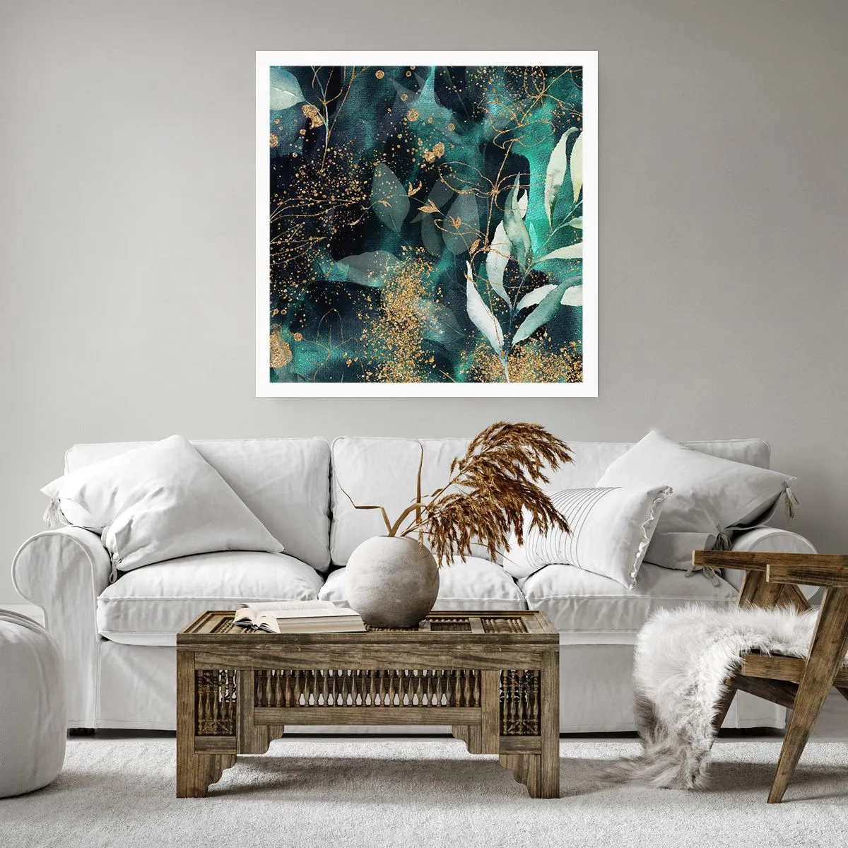 Affisch - Förtrollad trädgård - 40x40 cm