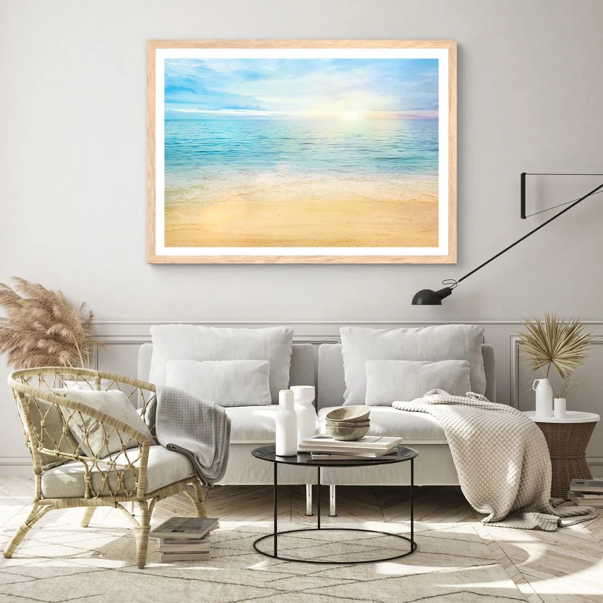 Affisch i ram av ljusek - Det stora blåa - 40x30 cm