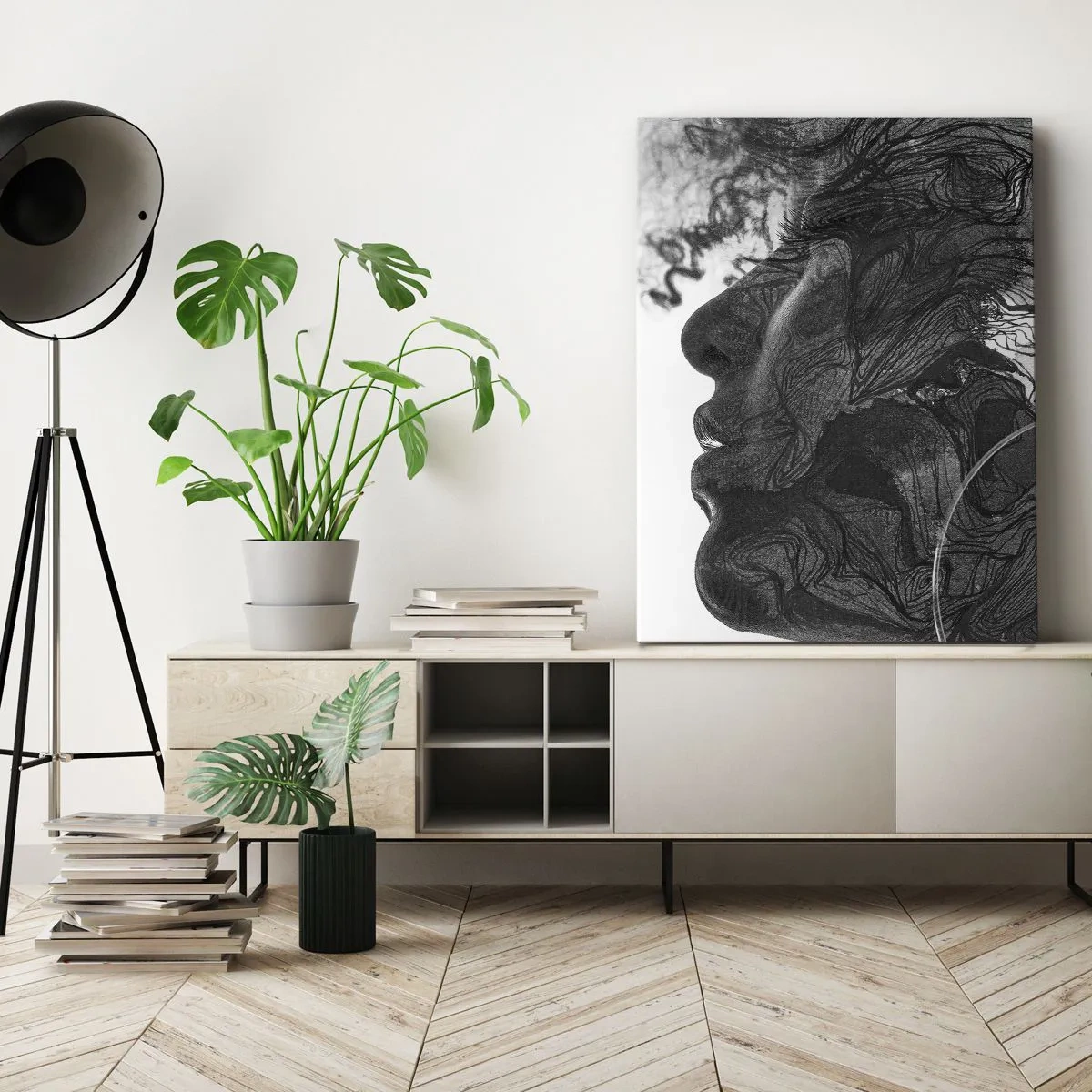 Canvastavla - Bild på duk - Tilltrasslad i drömmarna - 50x70 cm