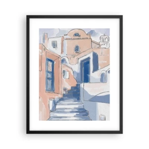 Affisch i svart ram - Exotisk stad - 40x50 cm