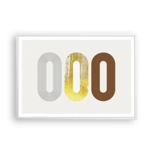 Affisch i vit ram - Ooo! - 100x70 cm