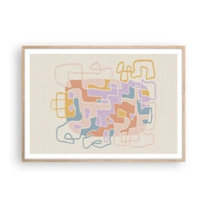 Affisch i ram av ljusek - Labyrint - ett glädjefyllt äventyr - 100x70 cm