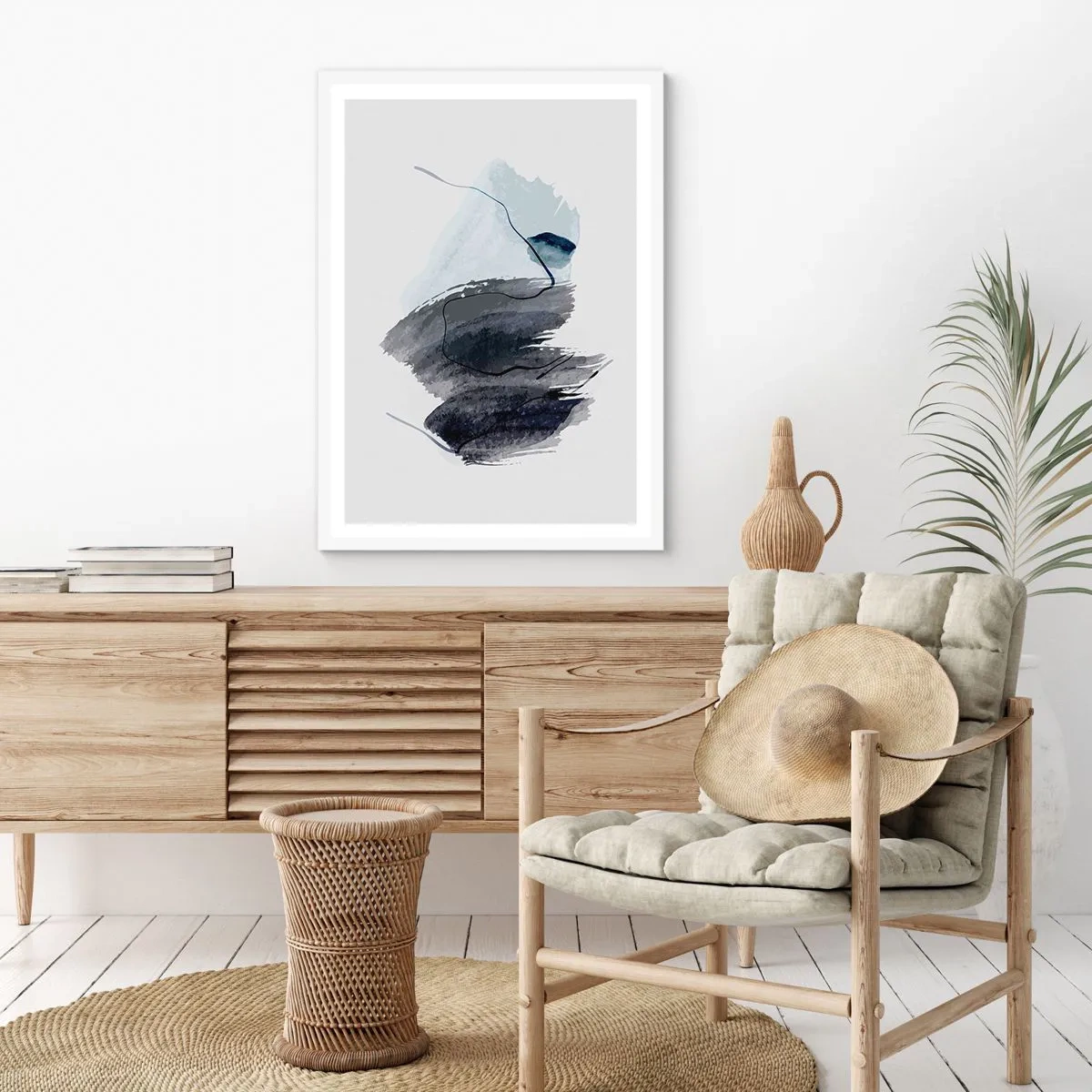 Affisch i vit ram - Intensitet och rörelse - 40x50 cm