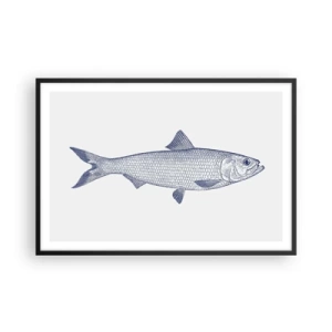Affisch i svart ram - Hälsningar från de nordliga haven - 91x61 cm