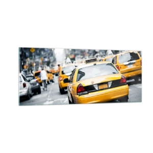 Glastavla - Bild på glas - Endast i denna stad - 100x40 cm