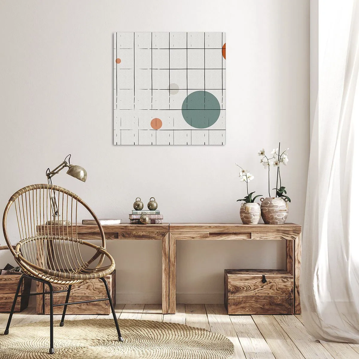 Canvastavla - Bild på duk - Fångade. Vi eller de? - 60x60 cm