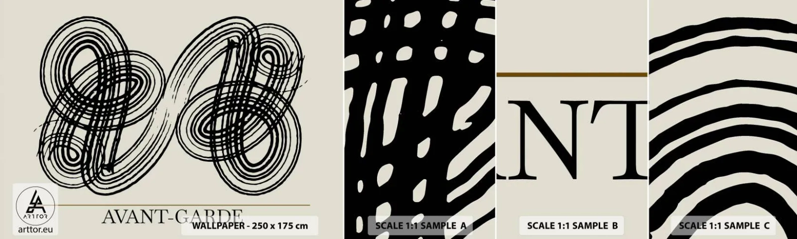 Fototapet Prov Standard Eco - Det kom ut spontant - Minimalism, skandinavisk, Skrift - 100x30 cm